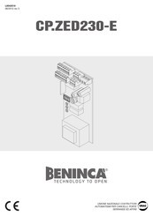 Beninca CP.ZED230-E Manual De Instrucciones