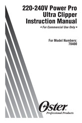 Oster 78400 Manual De Instrucciones