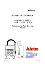 Julabo FT400 Manual De Operación Básica