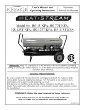 Pinnacle Heat Stream HS-175T-KFA Manual Del Usario