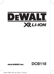 Dewalt XR Li-Ion DCB118 Traducido De Las Instrucciones Originales