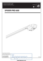 SOMFY pujol SPIDER PRO 600 Instrucciones De Instalación Y Reglaje