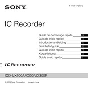 Sony ICD-UX300F Guia De Inicio Rapido