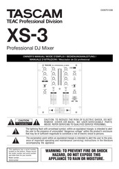 Tascam XS-3 Manual Del Usuario