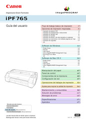 Canon imagePROGRAF iPF765 Guia Del Usuario