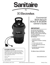 Electrolux Sanitaire SC412A Guia Del Propietario