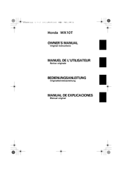 Honda WX10T Manual De Explicaciones