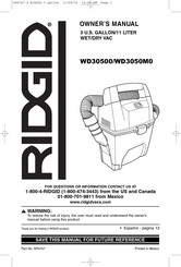 RIDGID WD30500 Manual Del Usuario