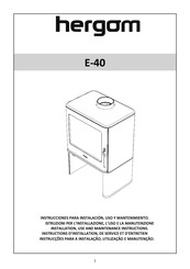 Hergom E-40 Instrucciones Para Instalación, Uso Y Mantenimiento