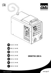 GYS ORBITIG 200 A Manual De Instrucciones