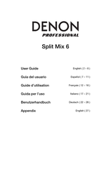 Denon Professional Split Mix 6 Guia Del Usuario