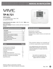 Vive Comfort TP-N-721 Manual De Instalación