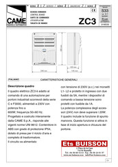 CAME ZC3 Manual De Instrucciones