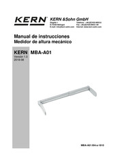 Kern MBA-A01 Manual De Instrucciones