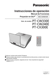 Panasonic PT-CW330E Instrucciones De Operación