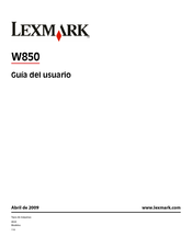 Lexmark W850 Guia Del Usuario