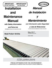 HYTROL ProSort 100 elite Manual De Instalación Y Mantenimiento