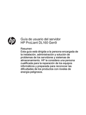 HP ProLiant DL160 Gen9 Guía De Usuario