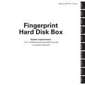 Sandberg Fingerprint Hard Disk Box 2.5 Manual De Instrucciones