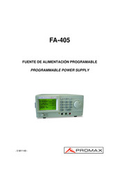 Promax FA-405 Manual De Instrucciones