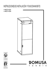 DOMUSA TEKNIK MCF HDX Instrucciones De Instalación Y Funcionamiento