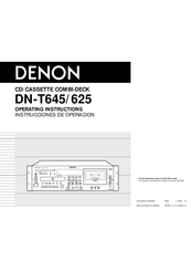 Denon DN-T645 Instrucciones De Operación