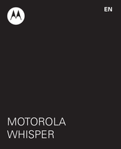 Motorola WHISPER Manual De Instrucciones