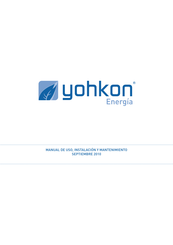 Yohkon Energía YE6120P Manual De Uso, Instalación Y Mantenimiento