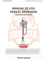 Todo Izaje H-Lift SILVER BTI SPECIAL Manual De Uso