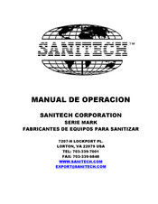 SANITECH MARK Serie Manual De Operación