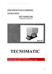 Tecnomatic BS-CAN-DC Instrucciones Para La Instalación Y Uso