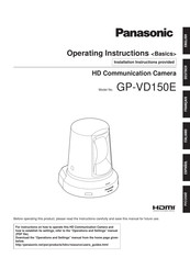 Panasonic GP-VD150E Manual De Instrucciones