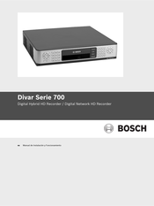 Bosch Divar 700 Serie Manual De Instalación Y Funcionamiento