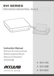 Acculab SVI-10A Manual De Instrucciones