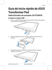 Asus TF300TG Guia De Inicio Rapido