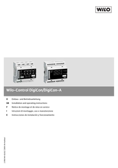 Wilo Control DigiCon-A Instrucciones De Instalación Y Funcionamiento