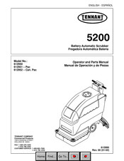 Tennant 612950 Manual De Operación Y De Piezas