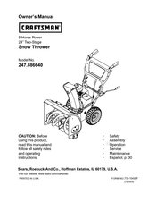 Craftsman 247.886640 Manual Del Propietário