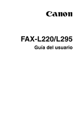 Canon FAX-L295 Manual De Instrucciones