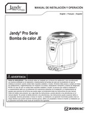 Zodiac Jandy Pro JE1500T Manual De Instalación Y Operación