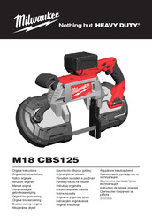 Milwaukee M18 CBS125 Instrucciones Originales