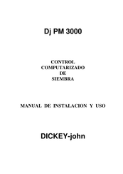 Dickey-John Dj PM 3000 Manual De Instalacion Y Uso