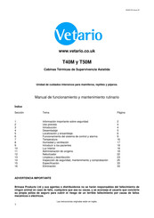 Vetario T50M Manual De Funcionamiento Y Mantenimiento