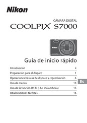 Nikon Coolpix S7000 Guia De Inicio Rapido