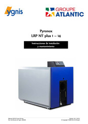 Ygnis Pyronox LRP NT plus 8 Instrucciones De Instalación Y Mantenimiento