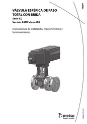 metso XU04F Instrucciones De Instalacion, Mantenimiento Y Funcionamiento