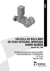 metso automation XG Serie Instrucciones De Instalacion, Mantenimiento Y Operacion