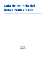 Nokia 2600 classic Guía De Usuario