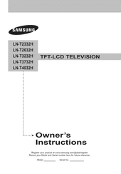 Samsung LN-T3232H Instrucciones Del Propietario