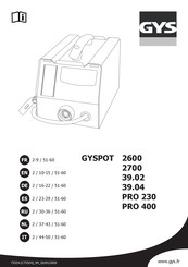 GYS GYSPOT 2700 Manual Del Usuario